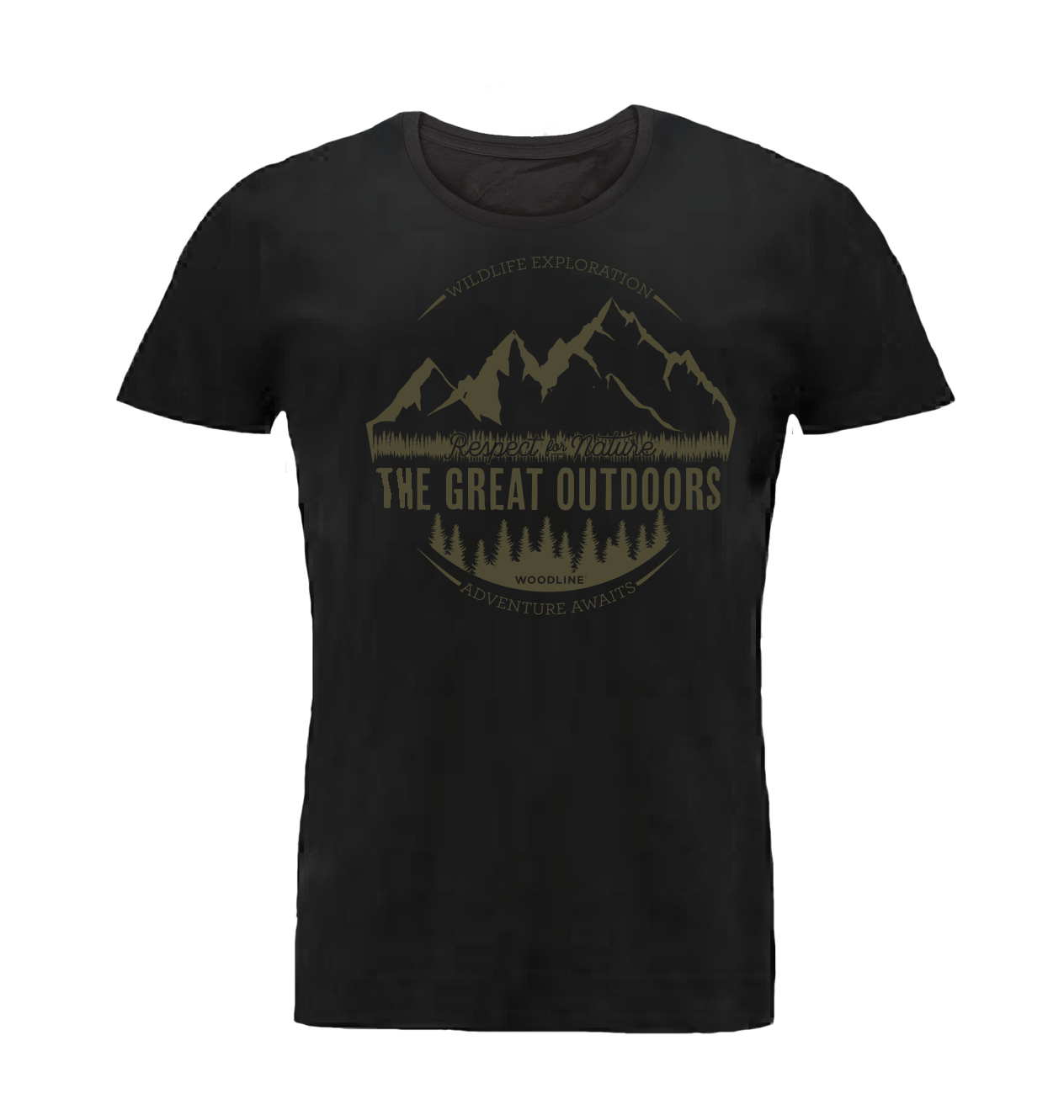 Woodline The Great Outdoors T-Shirt Schwarz - 2XL