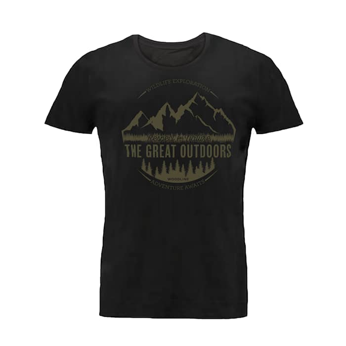 Woodline T-shirt The Great Outdoors Musta