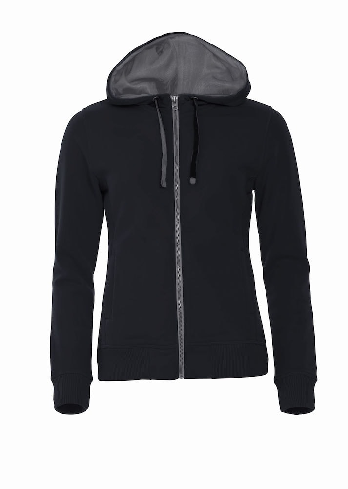 Clique Classic Hoody Fullzip Naiset Musta M