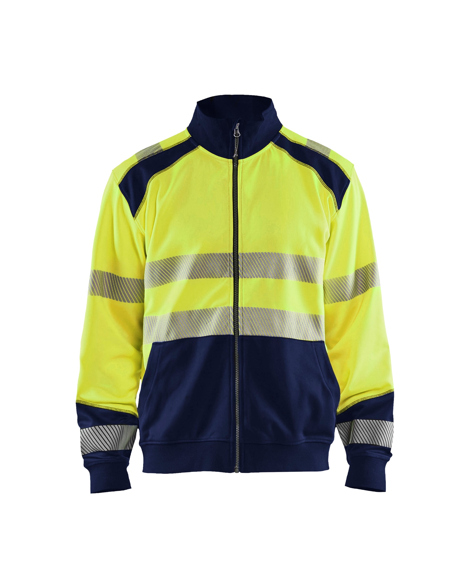 Blåkläder High Vis Sweatshirt mit Reißverschluss High Vis Rot/Schwarz - XXXL
