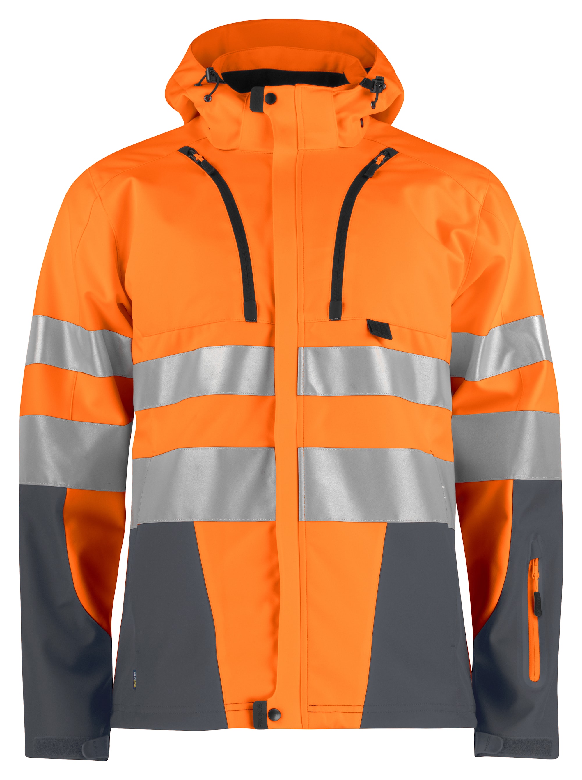 ProJob 6419 Softshelljakke En Iso 20471 Kl 3/2 - Orange/Grey - 2XL