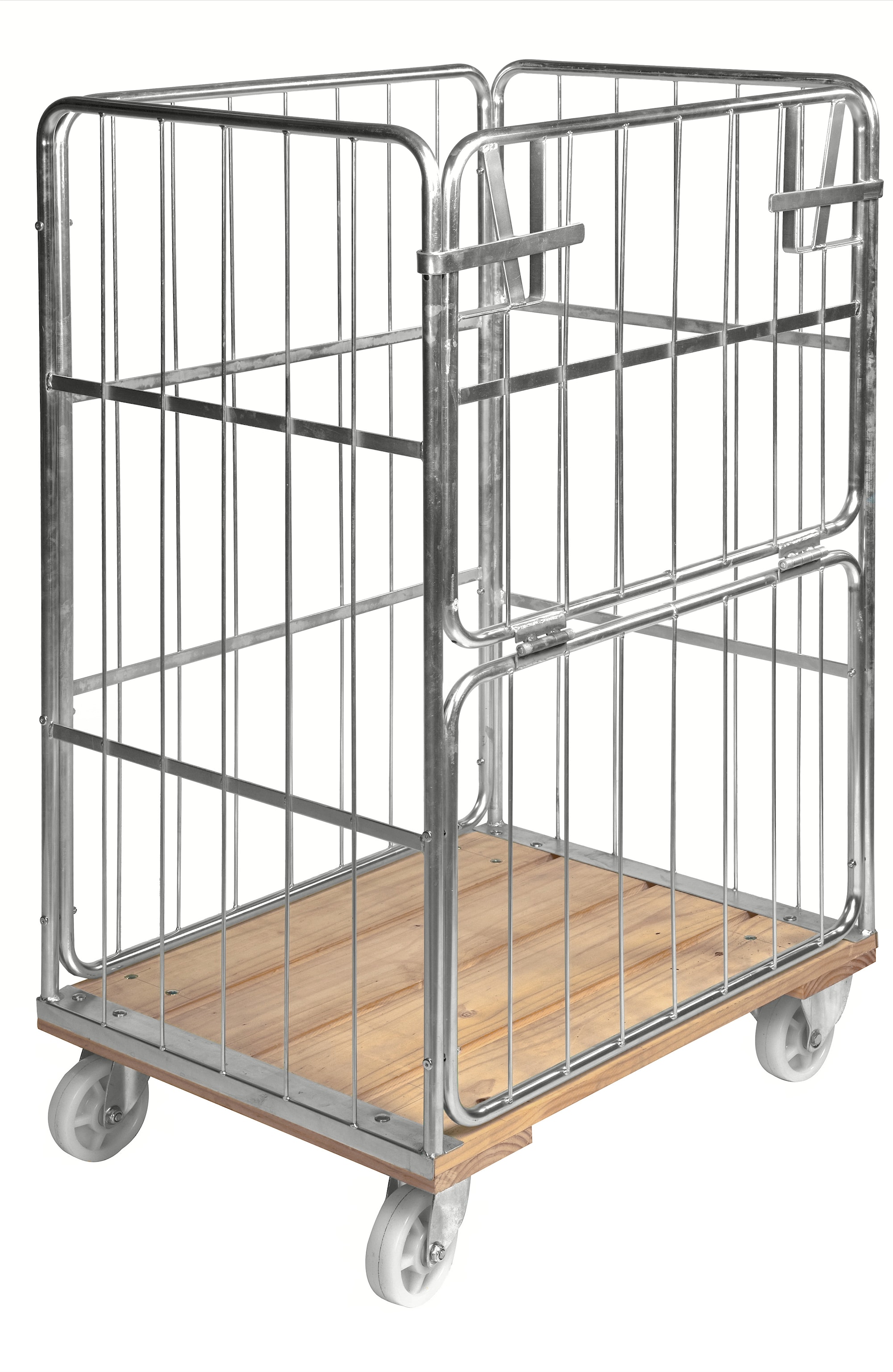 Kongamek Elforsinket/Bjørk Rullecontainer med trebunn