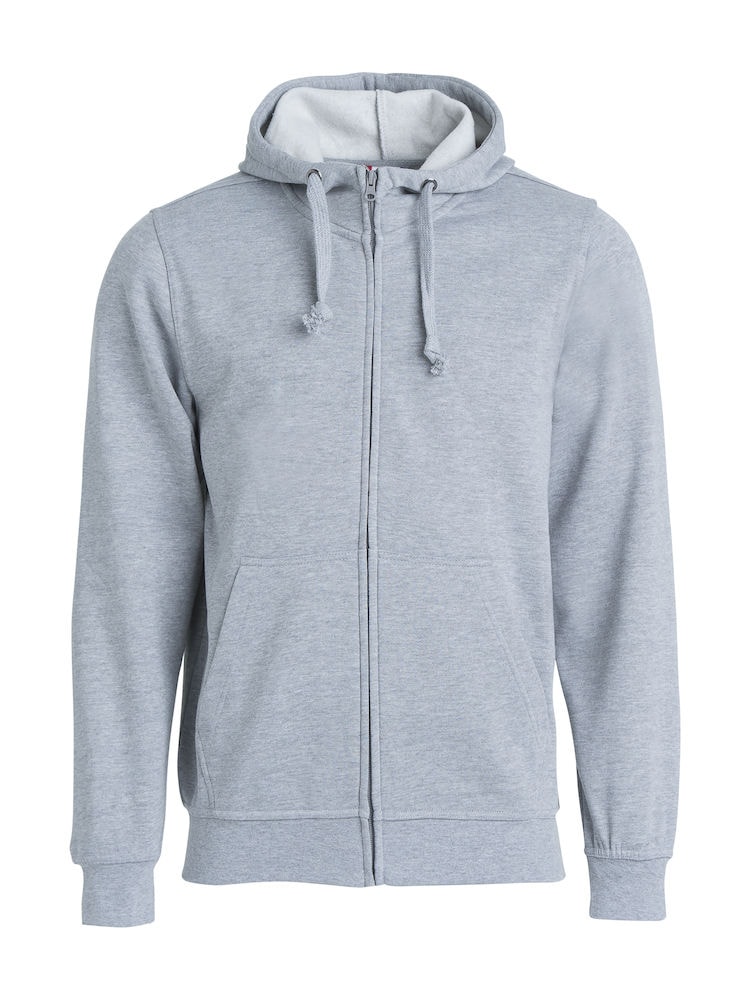 Clique Basic Hoody Fullzip Miehet Harmaa Meleerattu