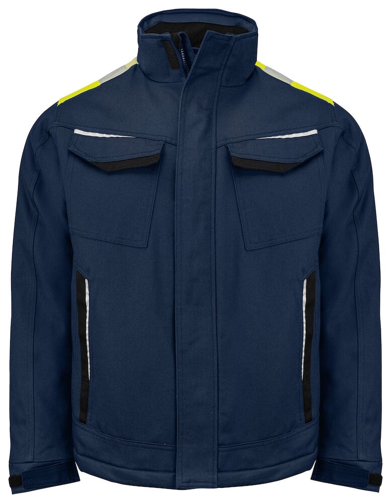 ProJob 5438 Gefütterte Jacke 100% Baumwolle - Black/Yellow - 4XL