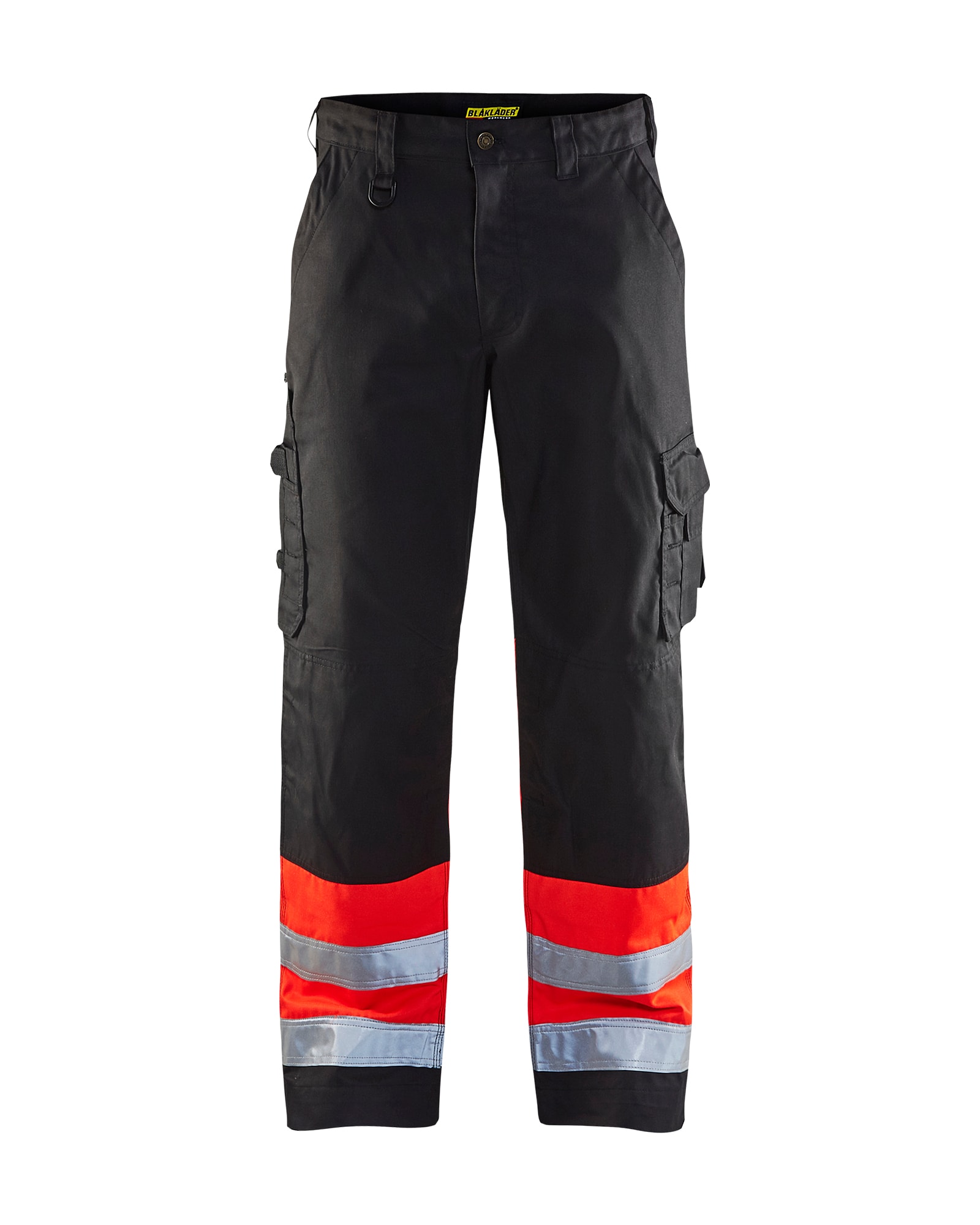 Blåkläder Highvis Housut - Musta/Huomio Punainen - C46